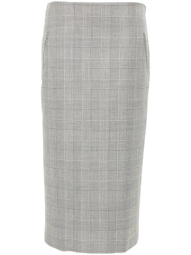 Alexander McQueen checked wool midi skirt - Black Cover