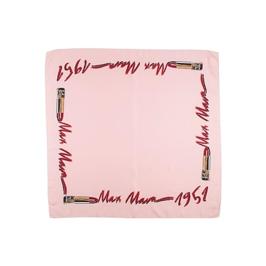 Max Mara Ladies Pink Carre Silk Scarf Cover