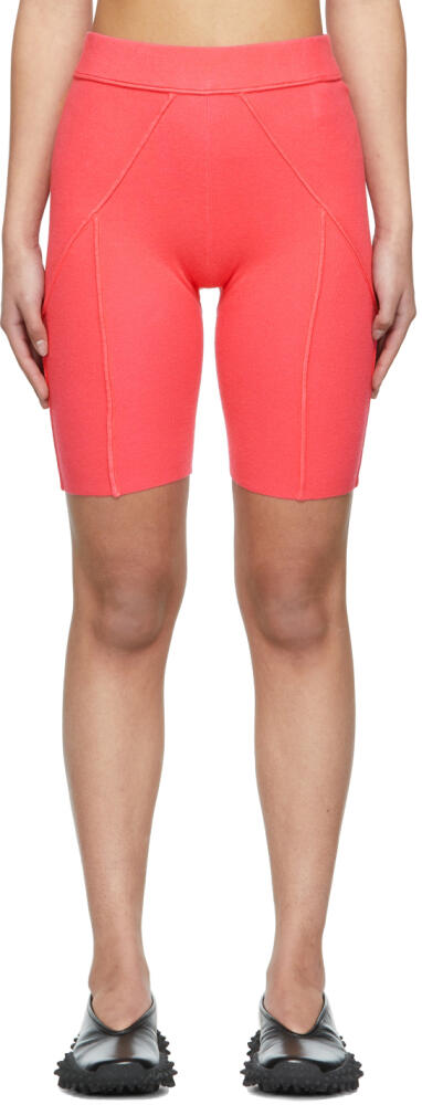 Helmut Lang Pink Ribbed Bike Shorts Cover