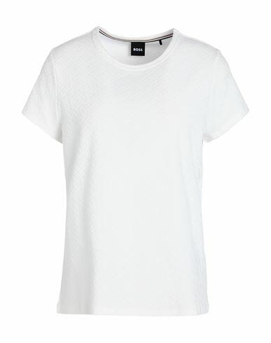 Boss Woman T-shirt Off white Cotton, Polyamide, Elastane Cover