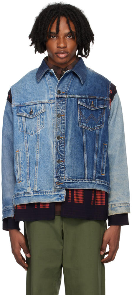 NEEDLES Black & Red Covered Denim Jacket Cover