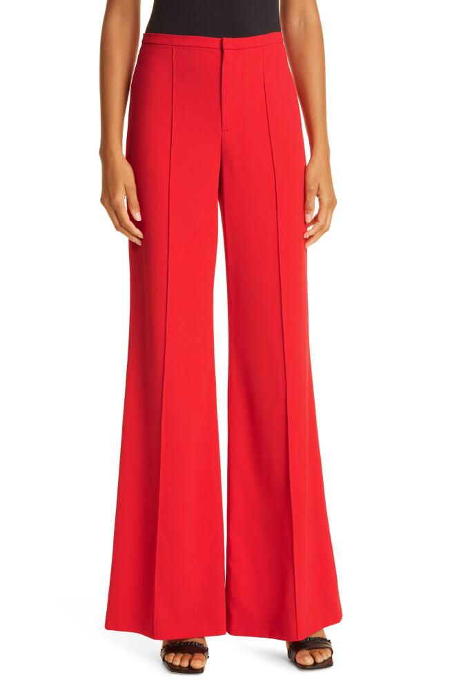 Alice + Olivia Dylan High Waist Wide Leg Pants in Bright Poppy Cover