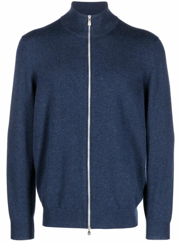 Brunello Cucinelli zip-up cashmere jacket - Blue Cover