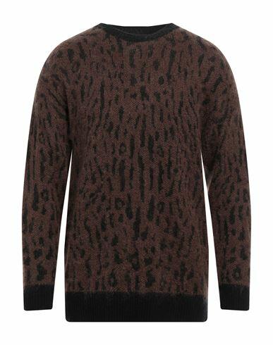 Amaranto Man Sweater Brown Wool, Polyamide, Mohair wool Cover