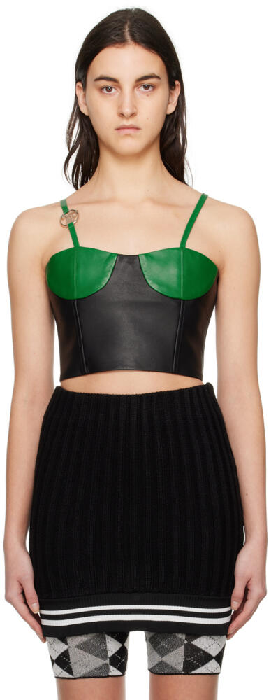 Theophilio SSENSE Exclusive Black Leather Camisole Cover