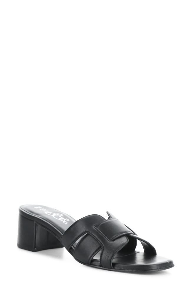 Bos. & Co. Uplift Slide Sandal in Black Leather Cover