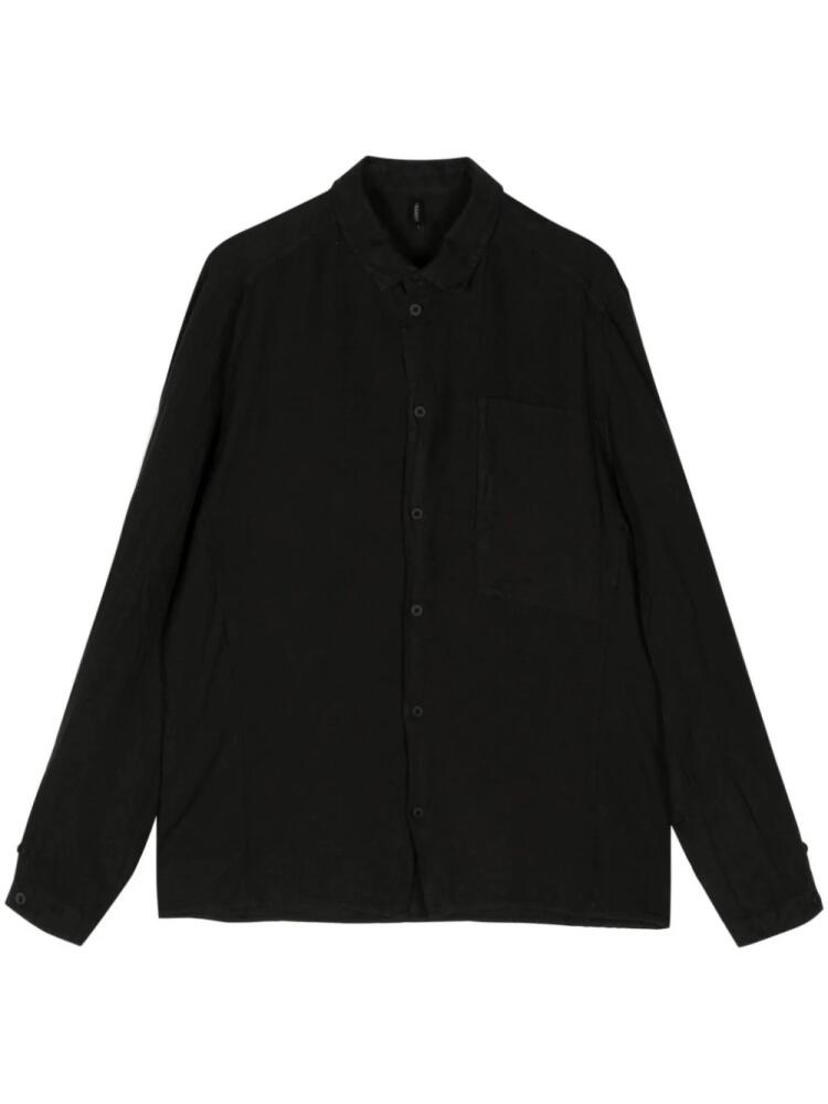 Transit long-sleeve linen shirt - Black Cover