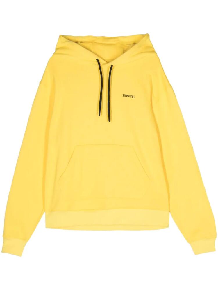 Ferrari drop-shoulder jersey hoodie - Yellow Cover