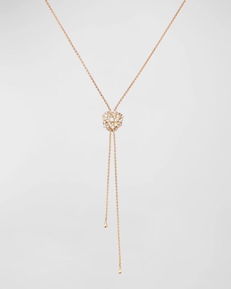 PIAGET Rose 18K Rose Gold Lariat Diamond Necklace Cover