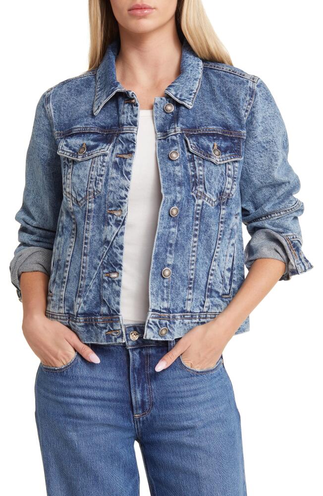 Free People We the Free Rumors Denim Jacket in Indigo Blue Cover