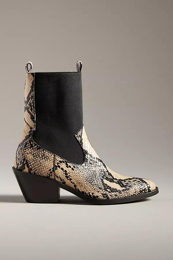 By Anthropologie Sleek Western Ankle Boots Cover