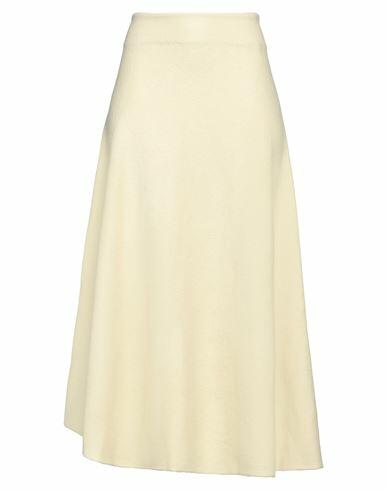 Jil Sander Woman Midi skirt Light yellow Wool Cover