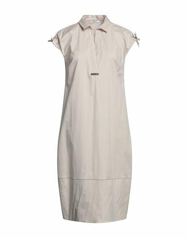 Peserico Woman Midi dress Light grey Cotton, Elastane Cover