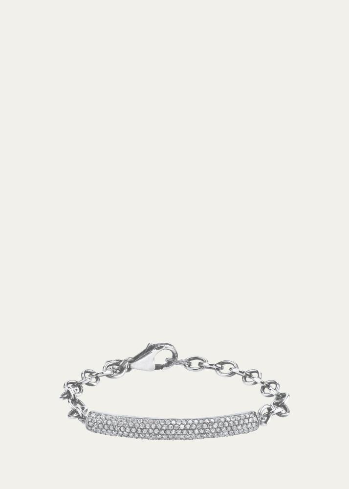 Sheryl Lowe Pave Diamond Tube Chain Bracelet Cover