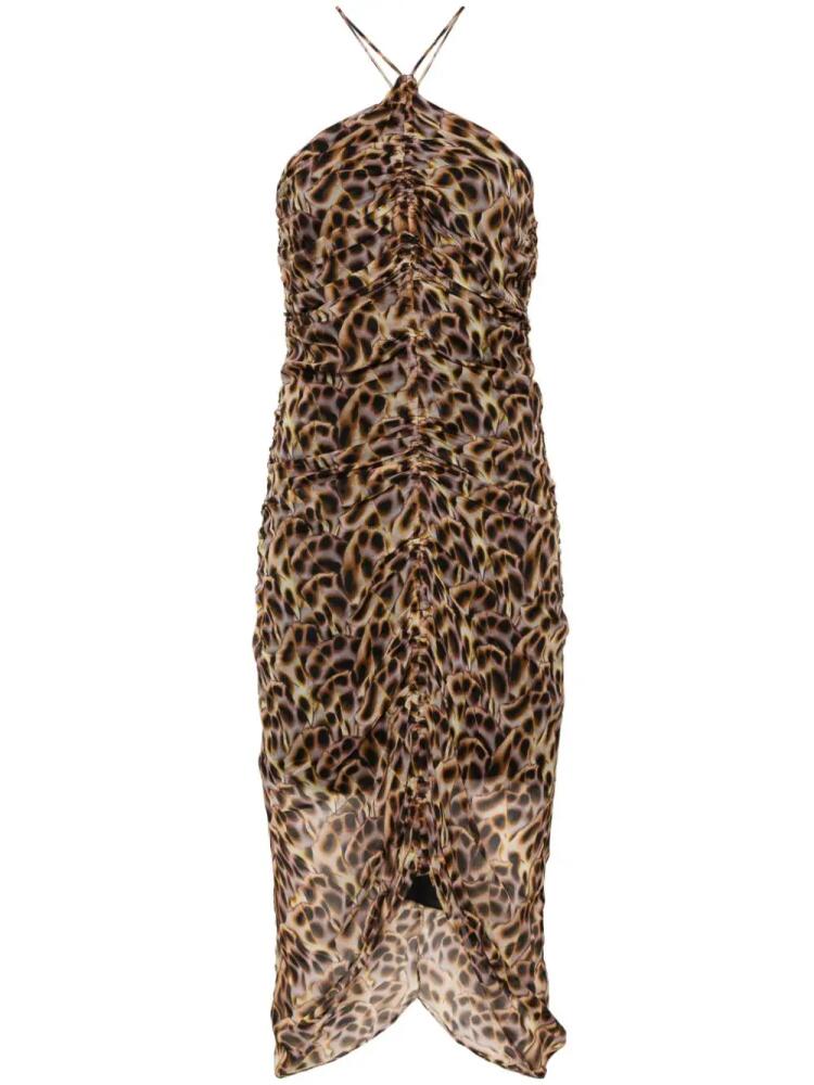 MARANT ÉTOILE Valdi leopard-print midi dress - Brown Cover