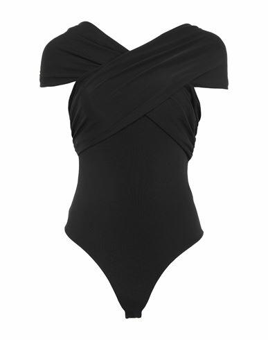 Khaite Woman Bodysuit Black Viscose, Polyamide, Elastane Cover