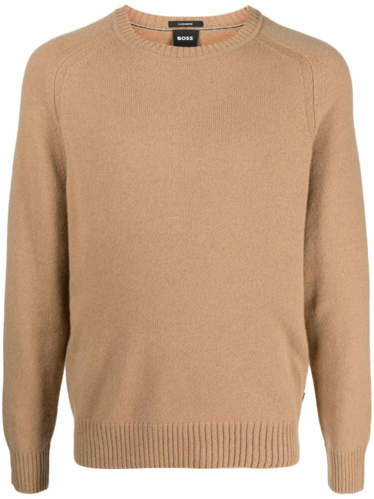 BOSS ribbed-knit cashmere jumper - Neutrals Cover