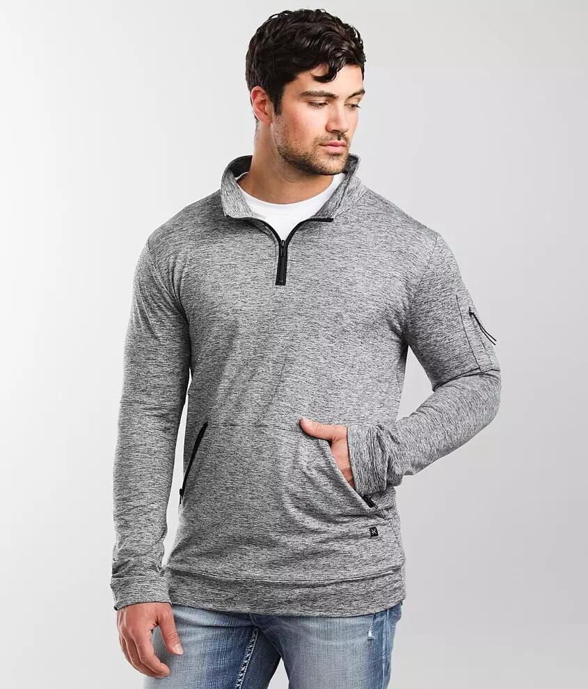 Departwest Diedrich Heathered Quarter Zip Pullover Cover