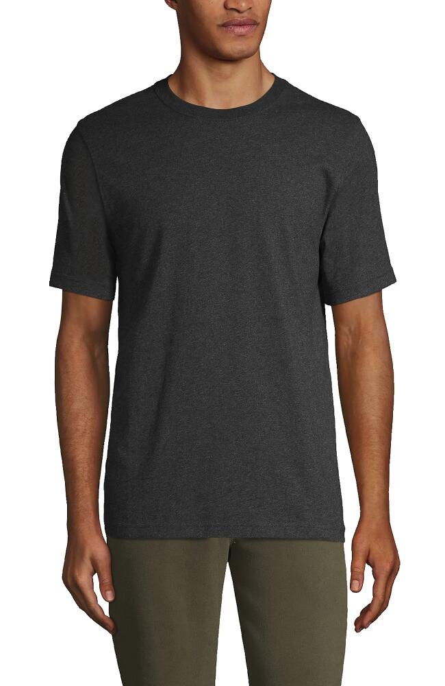 Lands' End Super-T Short Sleeve T-Shirt in Dark Charcoal Heather Cover