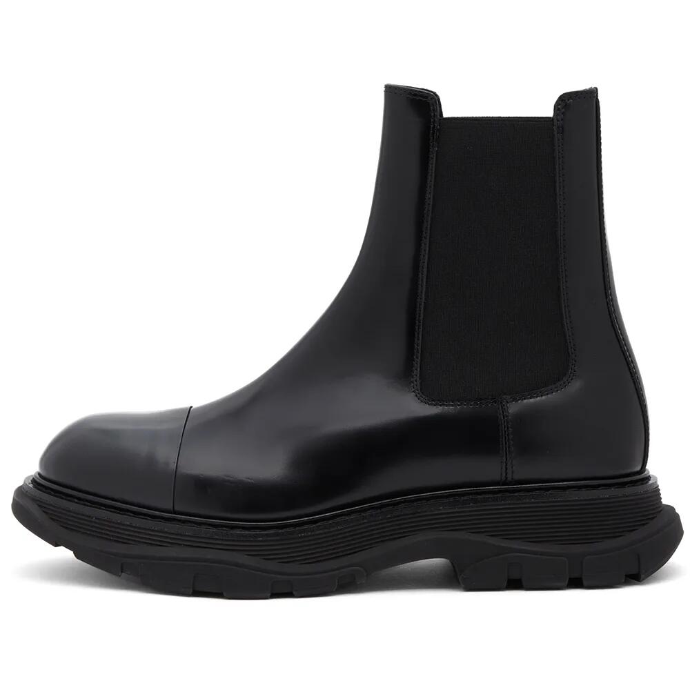 Alexander McQueen Men's Tread Chelsea Boot in Black Cover