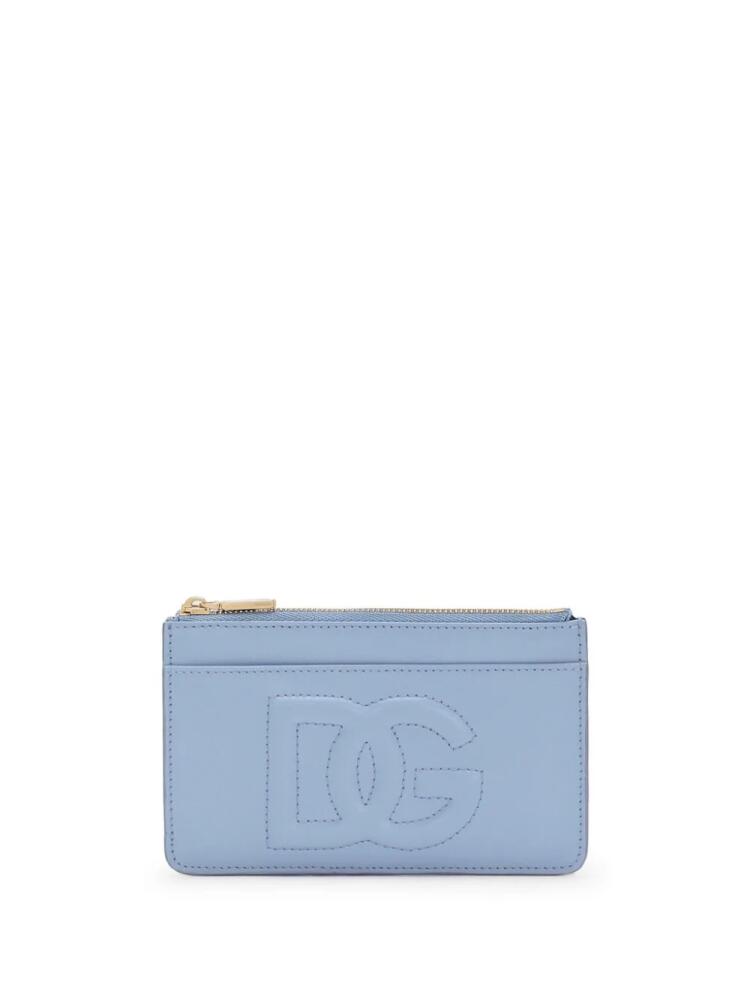 Dolce & Gabbana medium DG-embossed card holder - Blue Cover