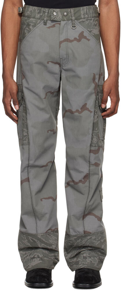 Marine Serre Gray Regenerated Cargo Pants Cover