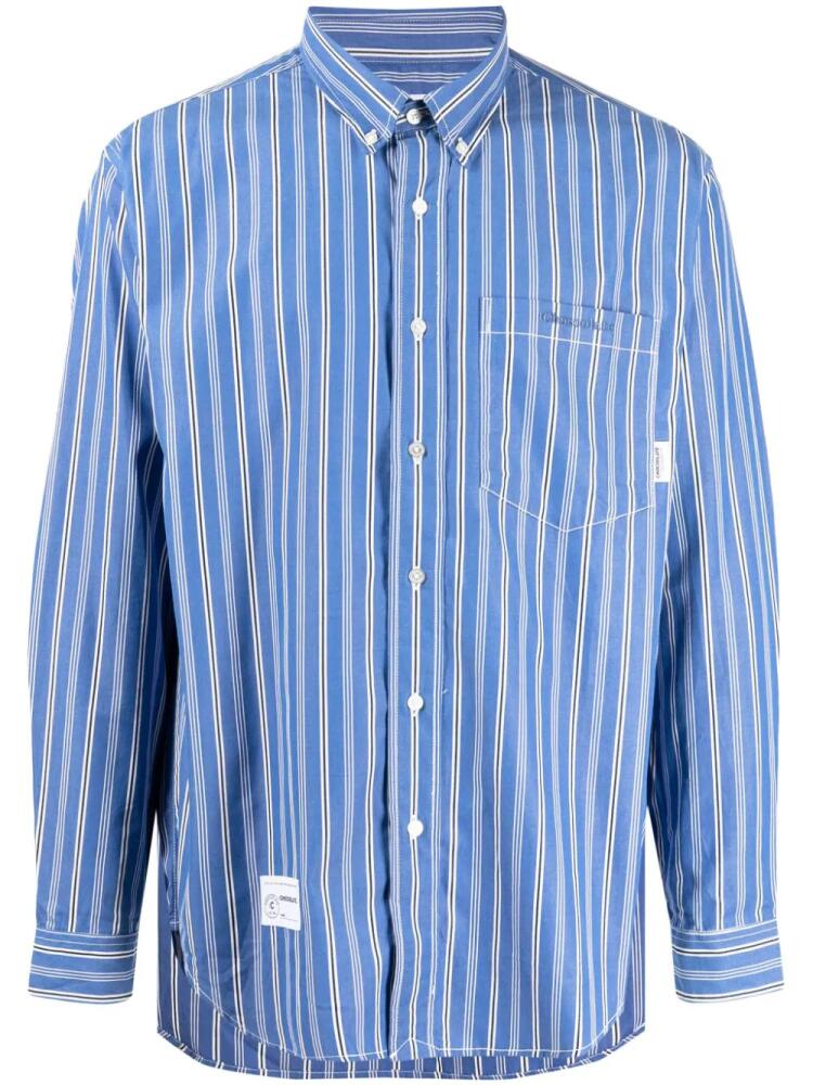 CHOCOOLATE striped cotton shirt - Blue Cover