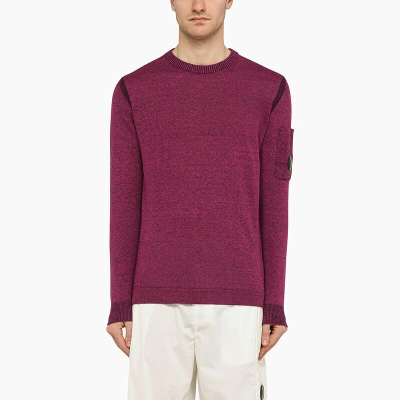 C.P. Company Red linen-blend crew-neck sweater Cover