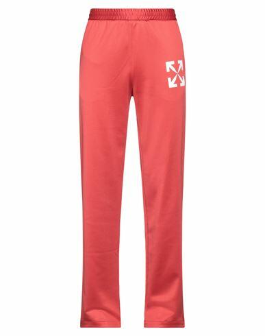 Off-white Man Pants Red Polyamide, Cotton, Elastane Cover