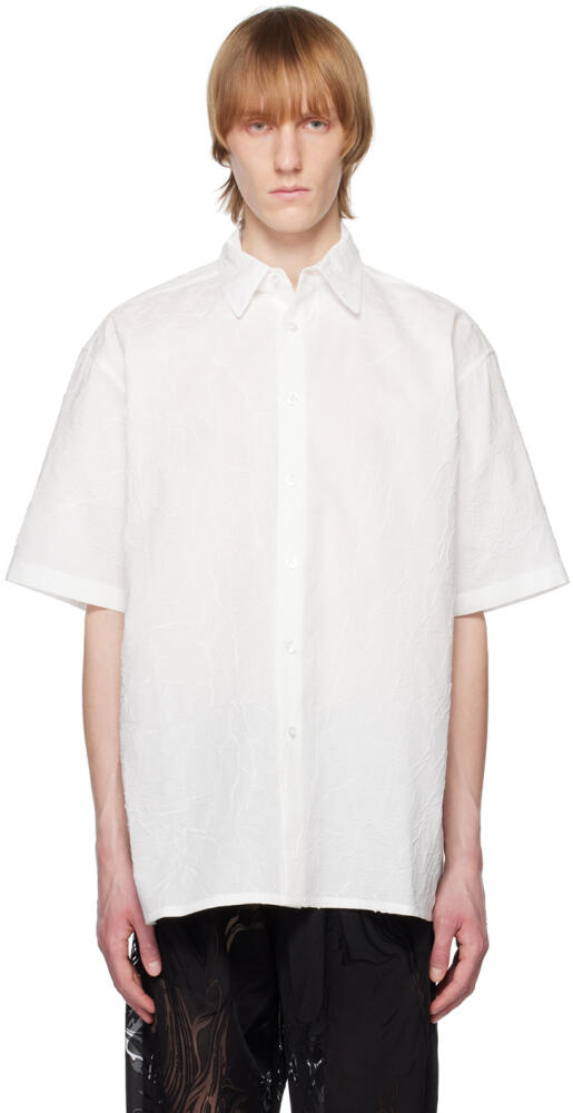 LGN Louis Gabriel Nouchi White Crumpled Effect Shirt Cover