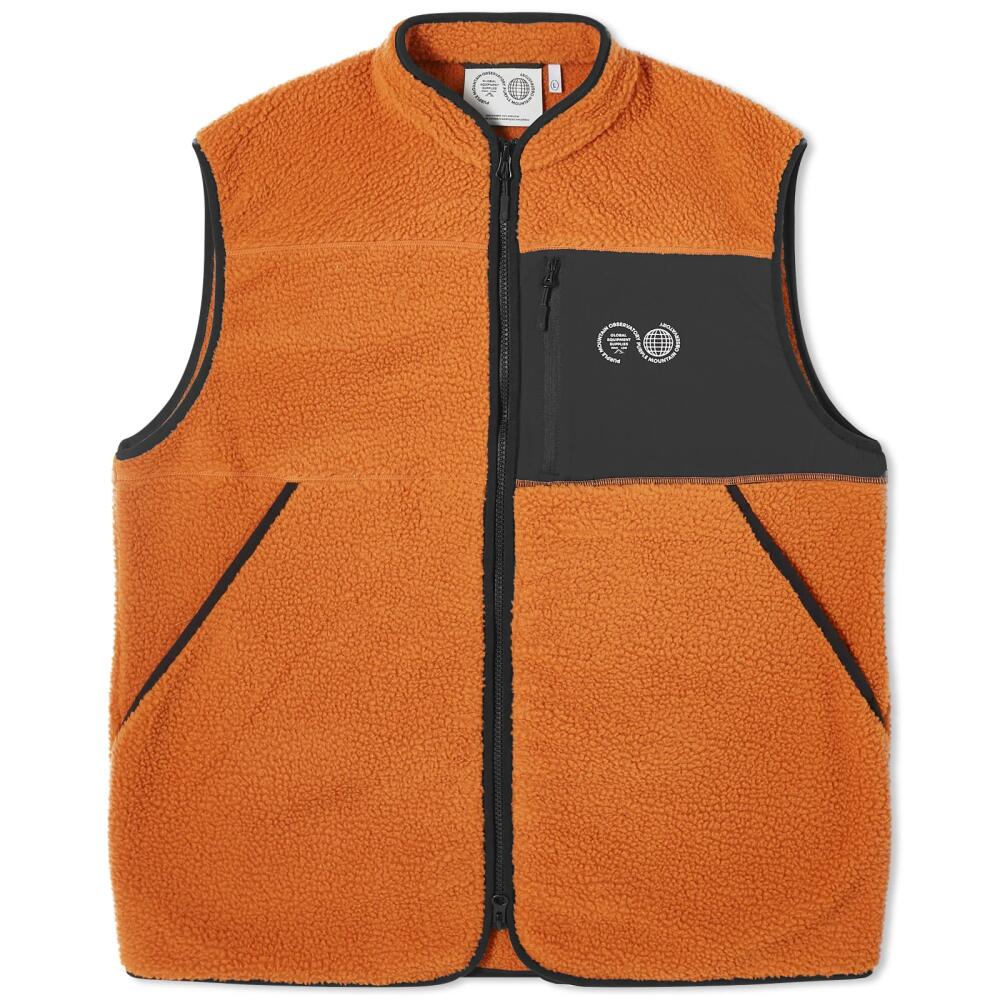 Purple Mountain Observatory Men's Borg Panel Vest in Burnt Peach Cover