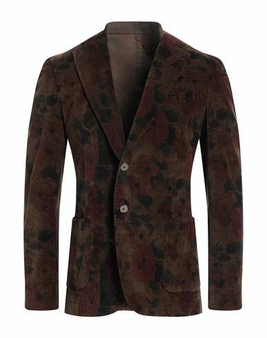 Santaniello Man Blazer Dark green Cotton, Elastane Cover