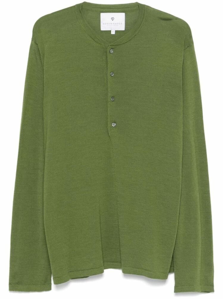 SEVEN GAUGE crew neck polo shirt - Green Cover