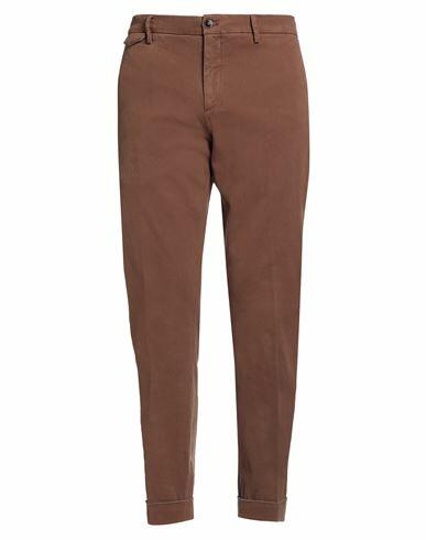 Teleria Zed Man Pants Brown Cotton, Elastane Cover