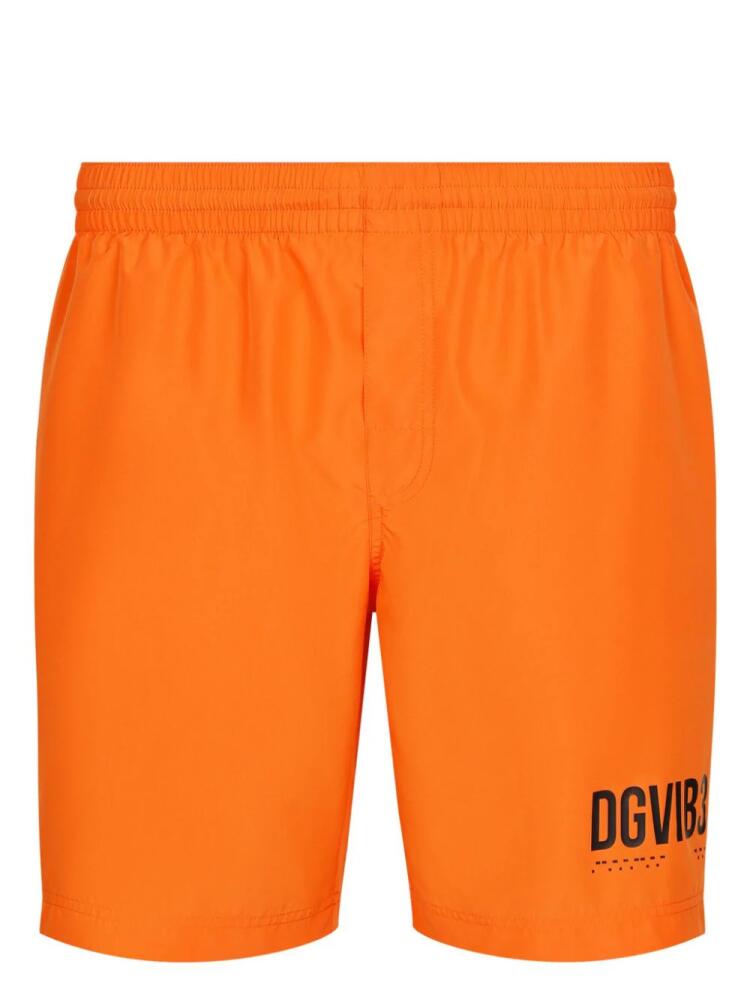 Dolce & Gabbana DGVIB3 logo-print swim shorts - Orange Cover