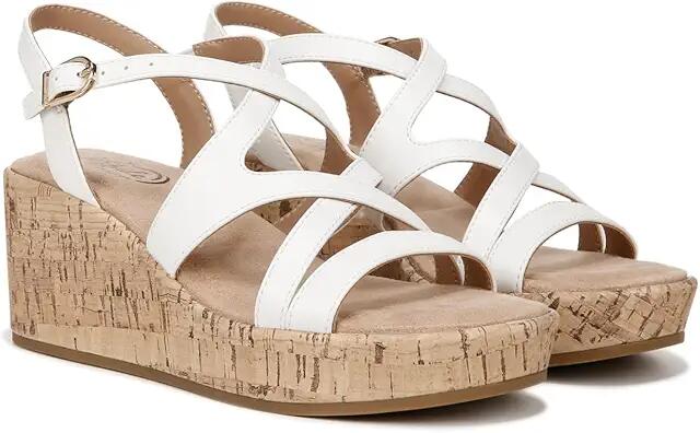 LifeStride Bailey Strappy Platform Wedge Sandals (Bright White) Women's Sandals Cover