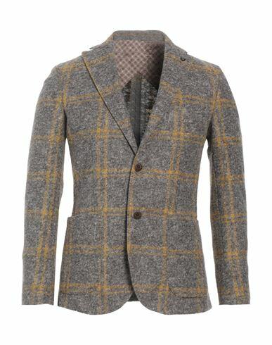 Barbati Man Blazer Grey Polyester, Acrylic, Wool, Cotton Cover