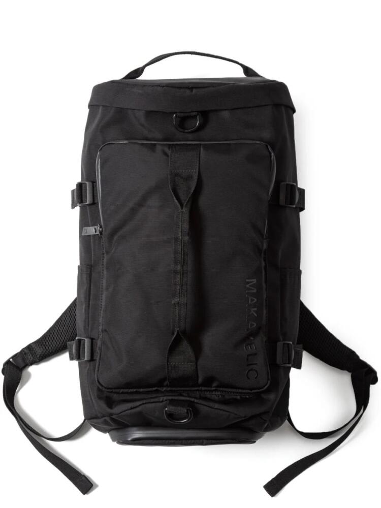 Makavelic logo embossed backpack - Black Cover