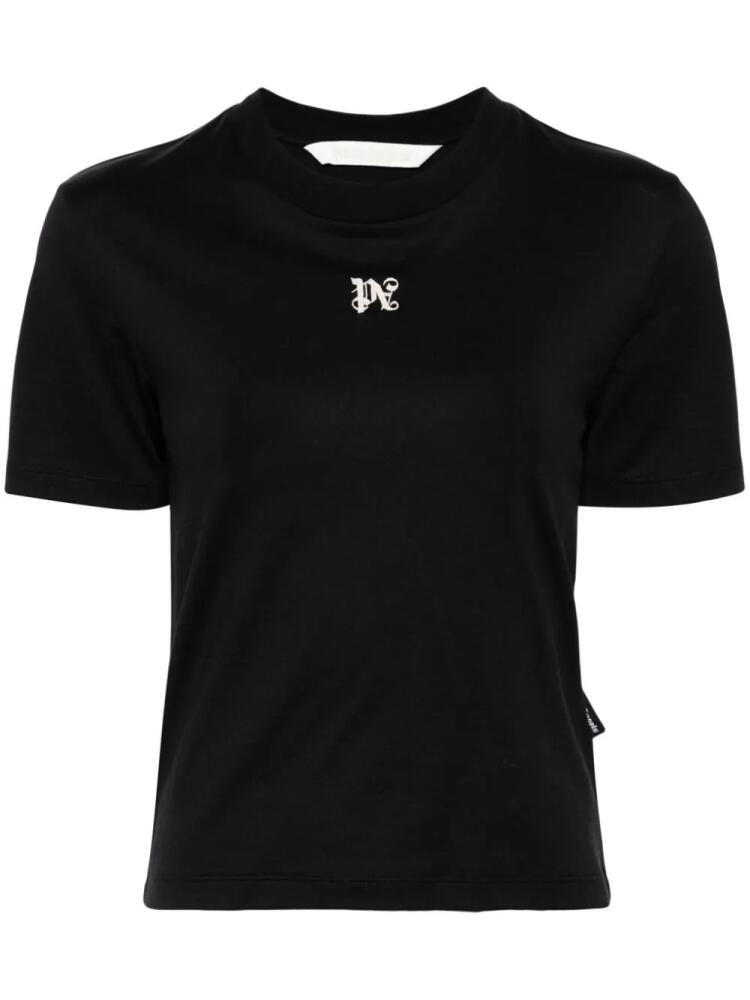 Palm Angels logo-print cotton T-shirt - Black Cover