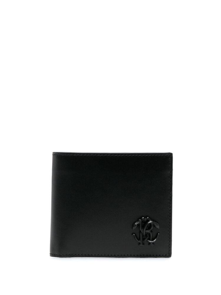 Roberto Cavalli logo-plaque leather wallet - Black Cover