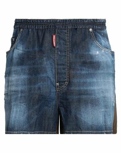 Dsquared2 Man Denim shorts Blue Cotton, Elastane, Polyamide, Resin Cover