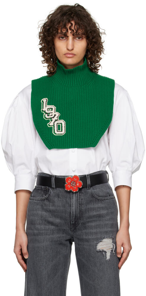 Kenzo Green College Patch Stole Cover