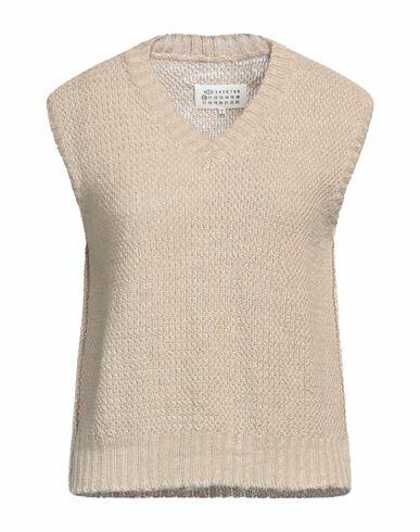 Maison Margiela Woman Sweater Beige Hemp Cover