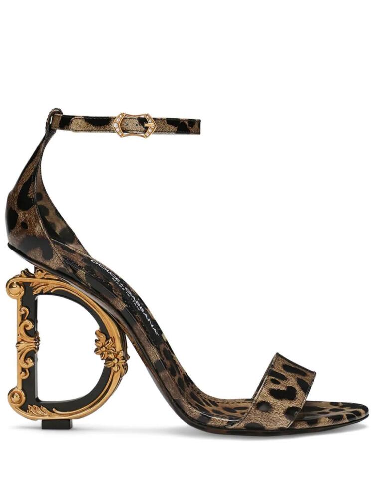 Dolce & Gabbana 105mm sculpted-heel sandals - Brown Cover