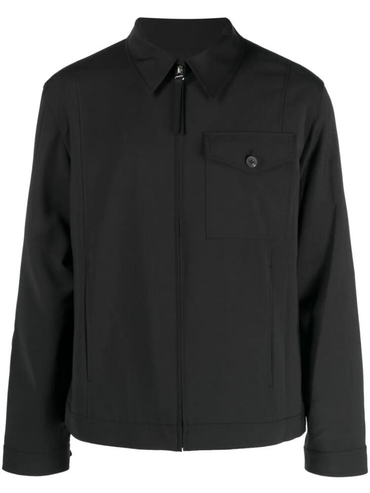 Helmut Lang zip-up tailored shirt jacket - Black Cover