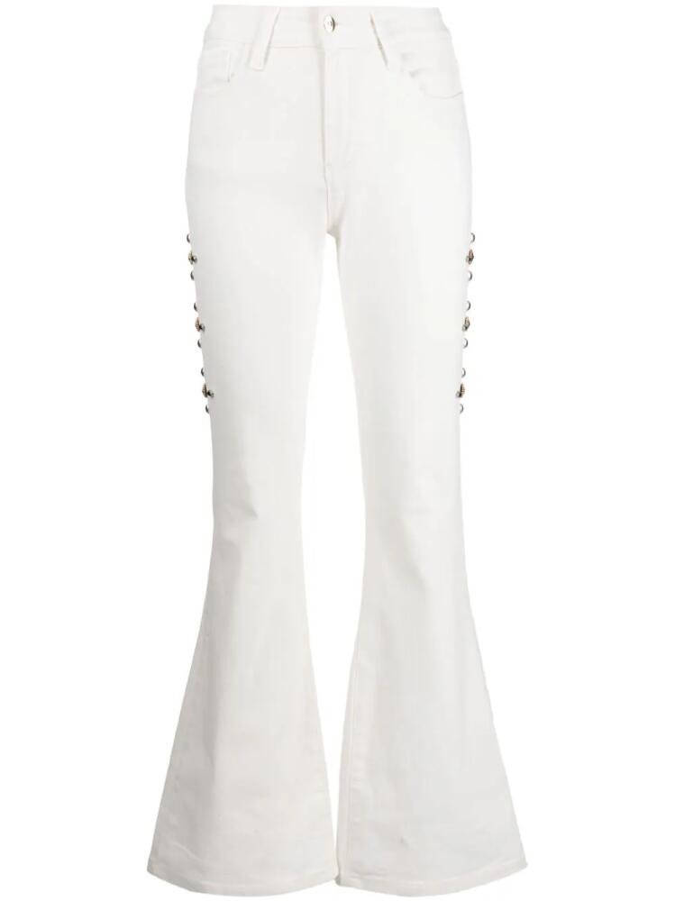 Madison.Maison stud-embellished flared jeans - White Cover