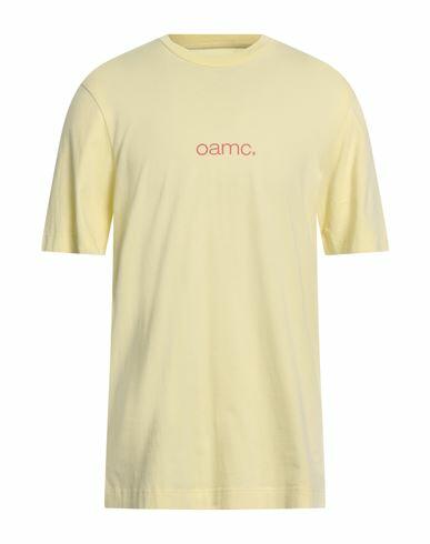 Oamc Man T-shirt Light yellow Cotton Cover