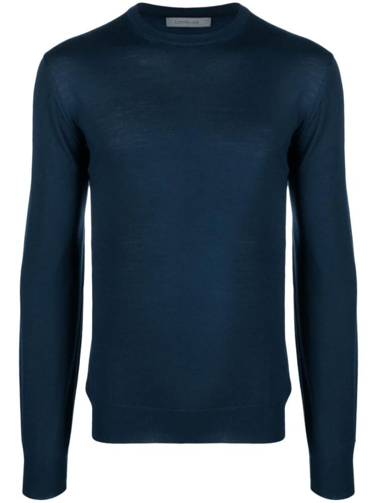 Corneliani fine-knit wool jumper - Blue Cover