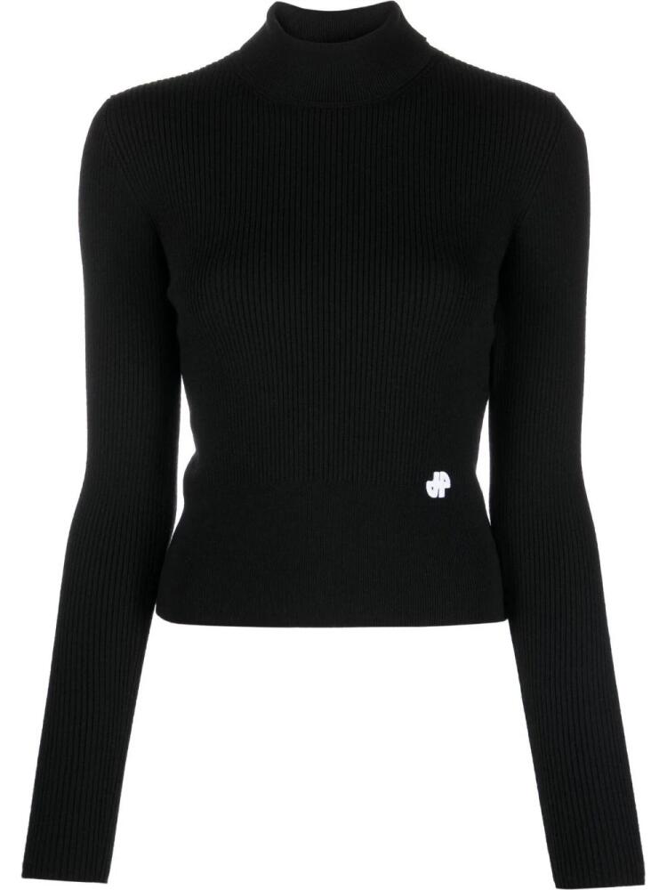 Patou ribbed-knit turtle-neck jumper - Black Cover