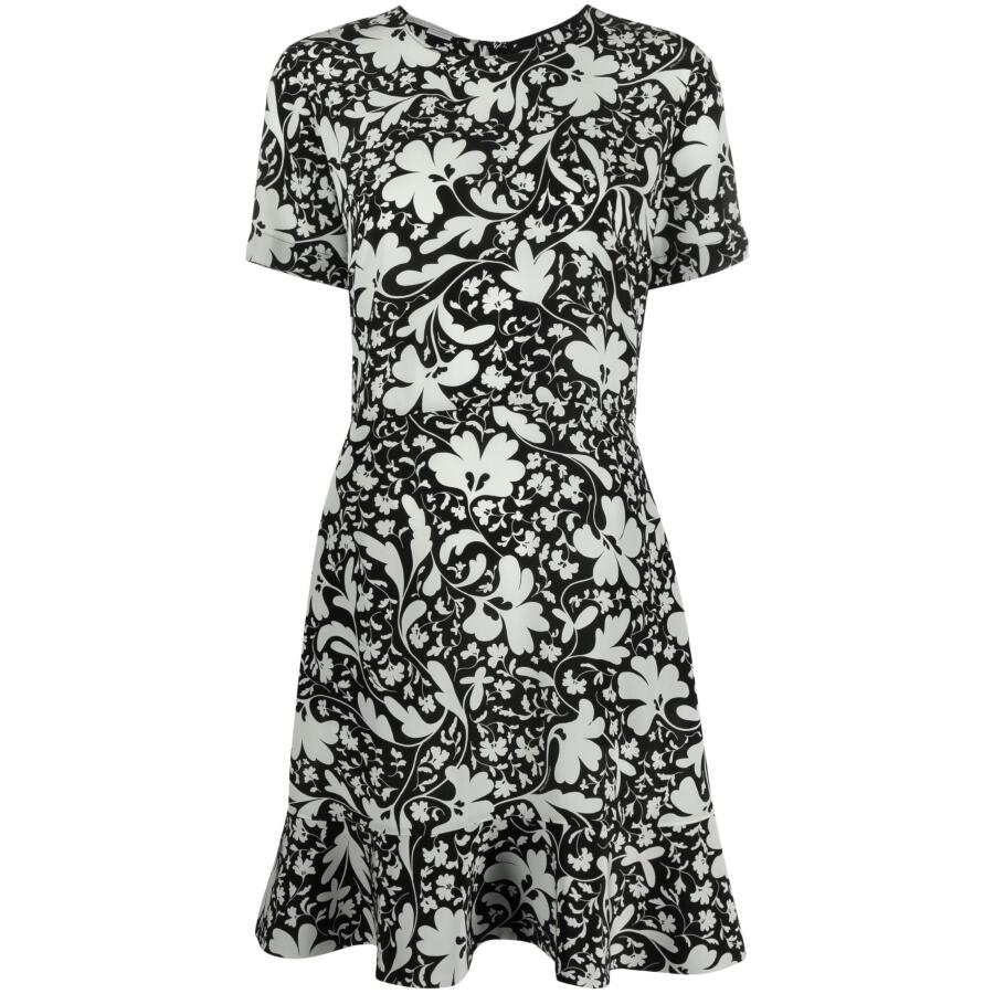 Stella McCartney Ladies Black Floral-Print Silk Dress Cover